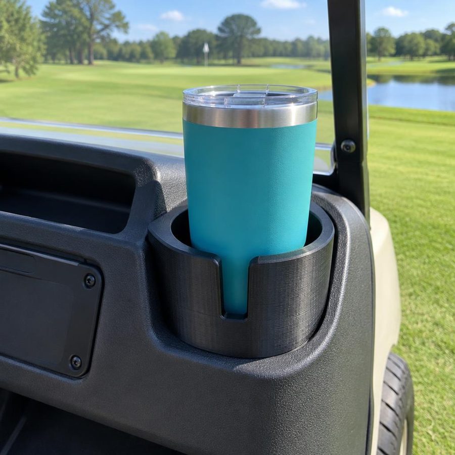 Golf-cart cup holder insert