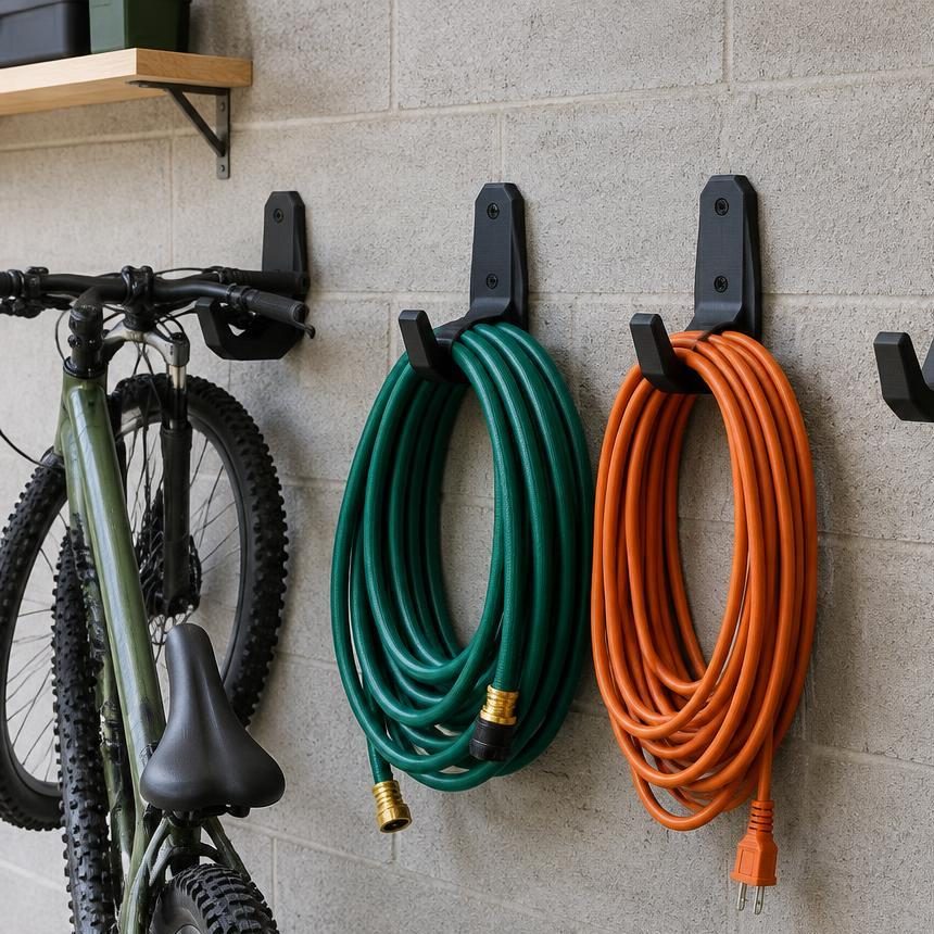 Garage wall hooks, heavy-duty (set of 4)